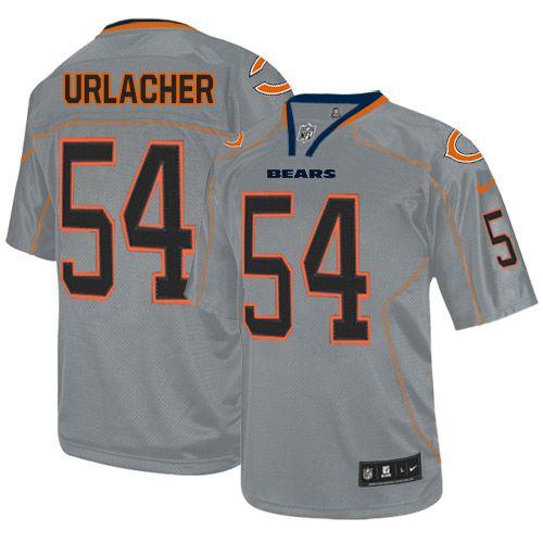 Nike Chicago Bears #54 Brian Urlacher Lights Out Grey Men’s Stitched NFL Elite Jersey