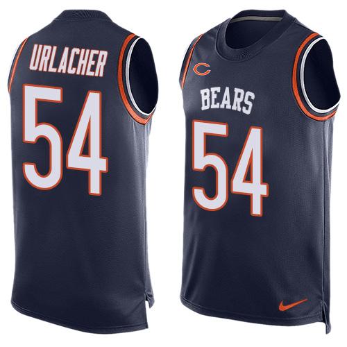 Nike Chicago Bears #54 Brian Urlacher Navy Blue Team Color Men’s Stitched NFL Limited Tank Top Jersey