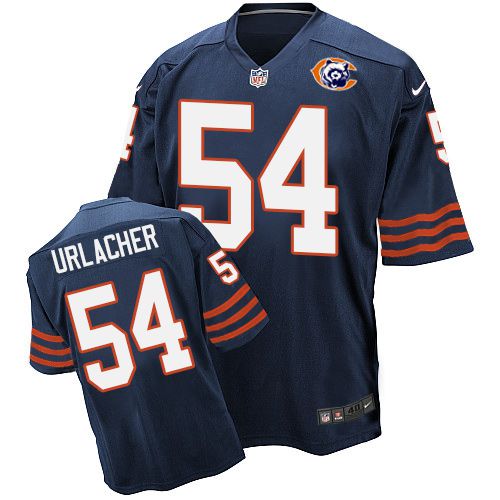 Nike Chicago Bears #54 Brian Urlacher Navy Blue Throwback Men’s Stitched NFL Elite Jersey