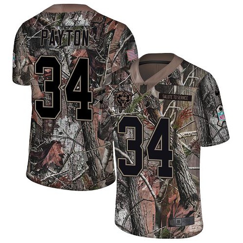 Nike Chicago Bears #34 Walter Payton Camo Men’s Stitched NFL Limited Rush Realtree Jersey