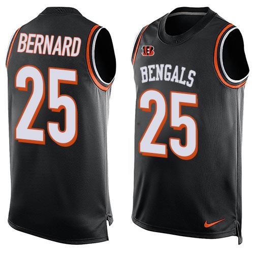 Nike Cincinnati Bengals #25 Giovani Bernard Black Team Color Men’s Stitched NFL Limited Tank Top Jersey