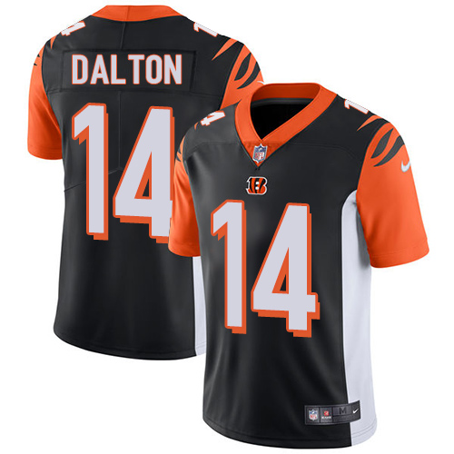 Nike Cincinnati Bengals #14 Andy Dalton Black Team Color Men’s Stitched NFL Vapor Untouchable Limited Jersey