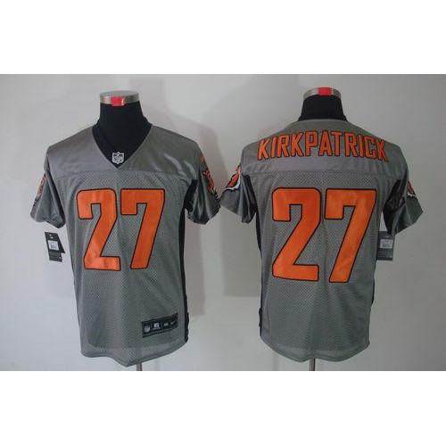 Nike Cincinnati Bengals #27 Dre Kirkpatrick Grey Shadow Men’s Stitched NFL Elite Jersey