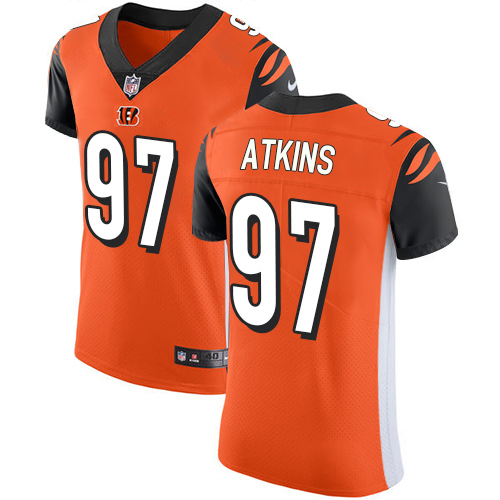 Nike Cincinnati Bengals #97 Geno Atkins Orange Alternate Men’s Stitched NFL Vapor Untouchable Elite Jersey