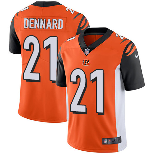 Nike Cincinnati Bengals #21 Darqueze Dennard Orange Alternate Men’s Stitched NFL Vapor Untouchable Limited Jersey