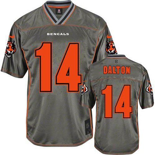 Nike Cincinnati Bengals #14 Andy Dalton Grey Men’s Stitched NFL Elite Vapor Jersey