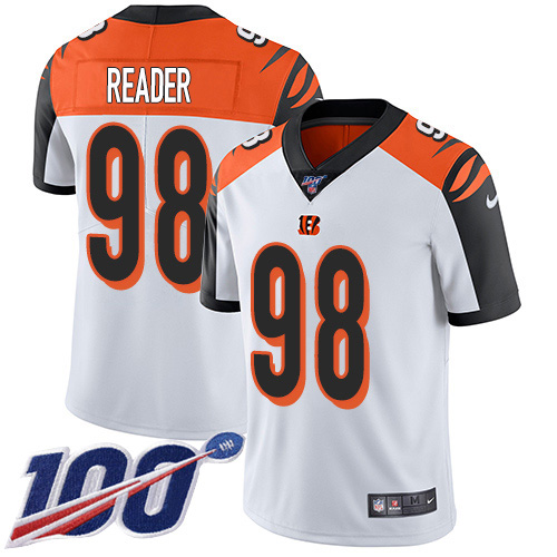 Nike Cincinnati Bengals #98 D.J. Reader White Men’s Stitched NFL 100th Season Vapor Untouchable Limited Jersey