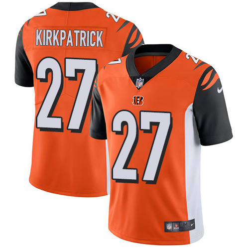Nike Cincinnati Bengals #27 Dre Kirkpatrick Orange Alternate Men’s Stitched NFL Vapor Untouchable Limited Jersey