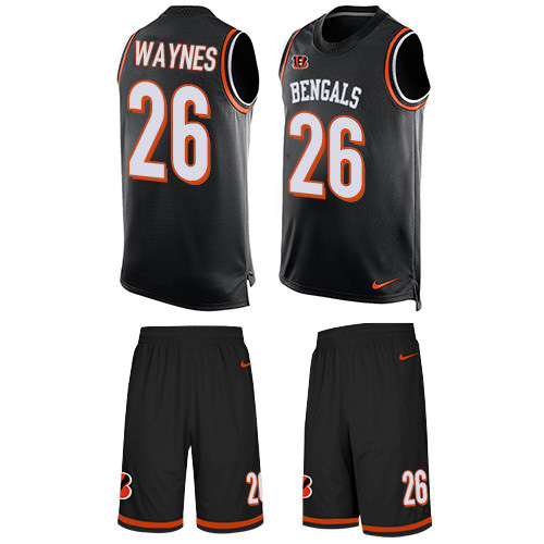 Nike Cincinnati Bengals #26 Trae Waynes Black Team Color Men’s Stitched NFL Limited Tank Top Suit Jersey