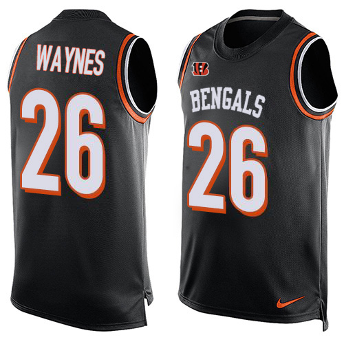 Nike Cincinnati Bengals #26 Trae Waynes Black Team Color Men’s Stitched NFL Limited Tank Top Jersey