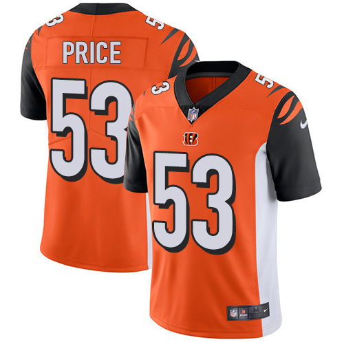 Nike Cincinnati Bengals #53 Billy Price Orange Alternate Men’s Stitched NFL Vapor Untouchable Limited Jersey