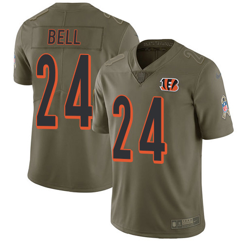 Nike Cincinnati Bengals #24 Vonn Bell Olive Men’s Stitched NFL Limited 2017 Salute To Service Jersey