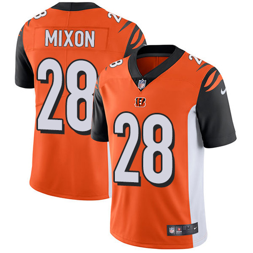 Nike Cincinnati Bengals #28 Joe Mixon Orange Alternate Men’s Stitched NFL Vapor Untouchable Limited Jersey