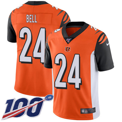Nike Cincinnati Bengals #24 Vonn Bell Orange Alternate Men’s Stitched NFL 100th Season Vapor Untouchable Limited Jersey