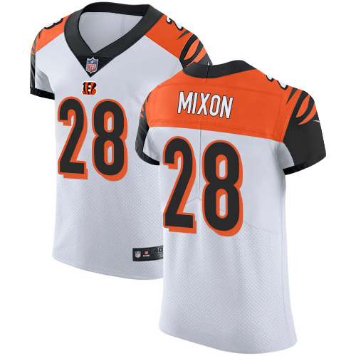 Nike Cincinnati Bengals #28 Joe Mixon White Men’s Stitched NFL Vapor Untouchable Elite Jersey