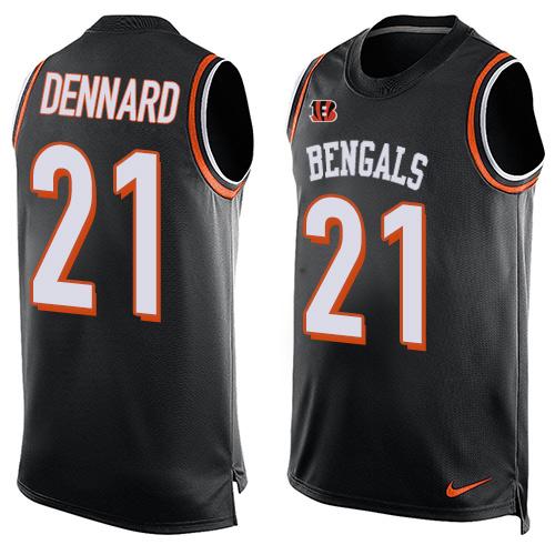 Nike Cincinnati Bengals #21 Darqueze Dennard Black Team Color Men’s Stitched NFL Limited Tank Top Jersey