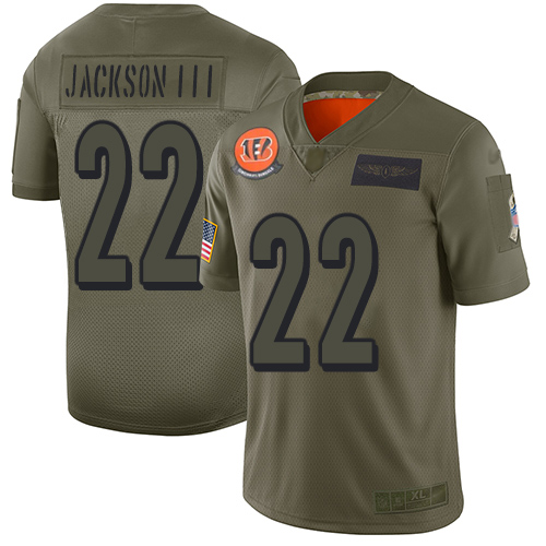 Nike Cincinnati Bengals #22 William Jackson III Camo Men’s Stitched NFL Limited 2019 Salute To Service Jersey
