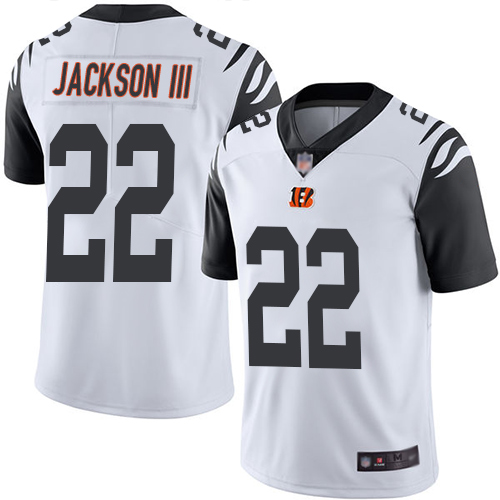 Nike Cincinnati Bengals #22 William Jackson III White Men’s Stitched NFL Limited Rush Jersey