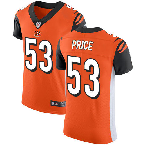 Nike Cincinnati Bengals #53 Billy Price Orange Alternate Men’s Stitched NFL Vapor Untouchable Elite Jersey