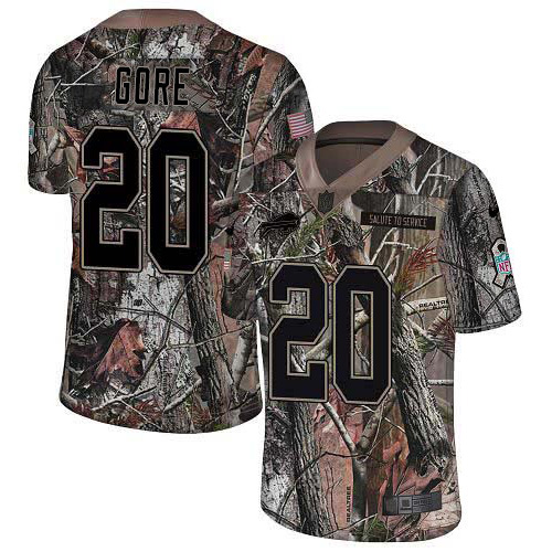 Nike Buffalo Bills #20 Frank Gore Camo Men’s Stitched NFL Limited Rush Realtree Jersey