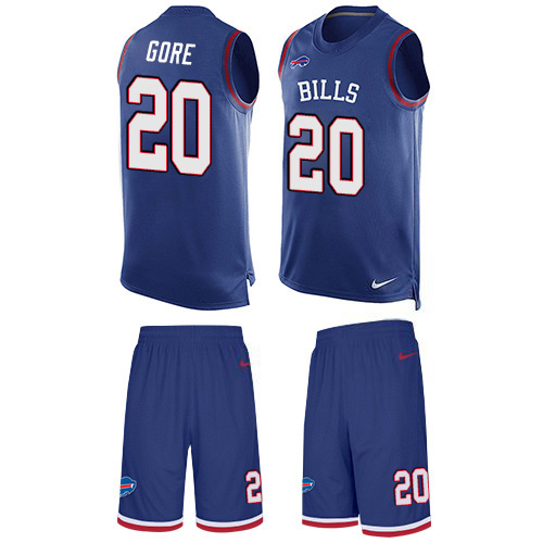 Nike Buffalo Bills #20 Frank Gore Royal Blue Team Color Men’s Stitched NFL Limited Tank Top Suit Jersey