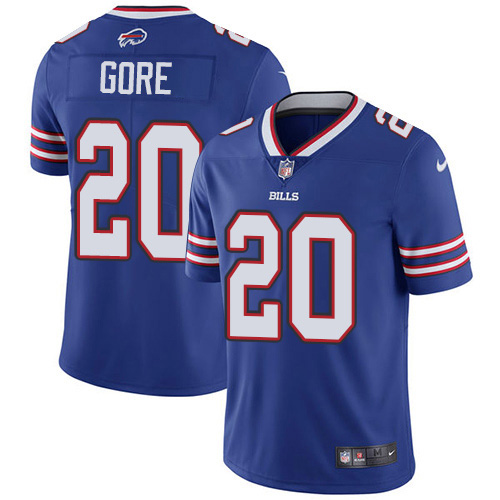 Nike Buffalo Bills #20 Frank Gore Royal Blue Team Color Men’s Stitched NFL Vapor Untouchable Limited Jersey