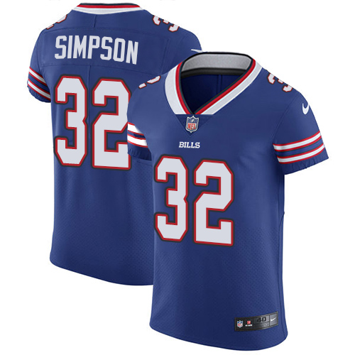 Nike Buffalo Bills #32 O. J. Simpson Royal Blue Team Color Men’s Stitched NFL Vapor Untouchable Elite Jersey