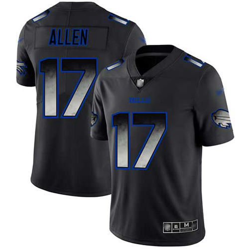Nike Buffalo Bills #17 Josh Allen Black Men’s Stitched NFL Vapor Untouchable Limited Smoke Fashion Jersey