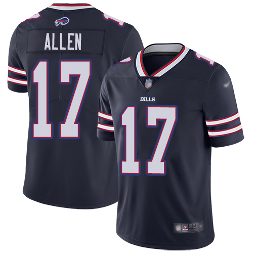 Nike Buffalo Bills #17 Josh Allen Navy Men’s Stitched NFL Limited Inverted Legend Jersey