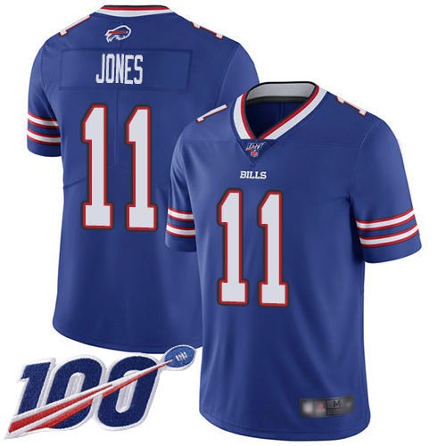 Nike Buffalo Bills #11 Zay Jones Royal Blue Team Color Men’s Stitched NFL 100th Season Vapor Limited Jersey