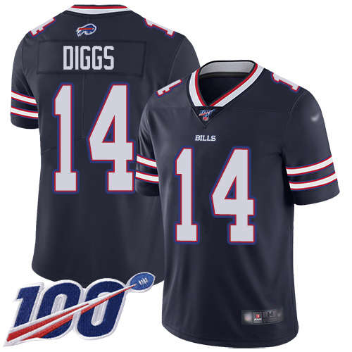 Nike Buffalo Bills #14 Stefon Diggs Navy Men’s Stitched NFL Limited Inverted Legend 100th Season Jersey