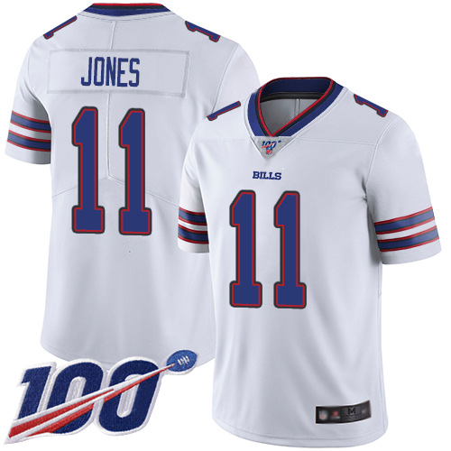 Nike Buffalo Bills #11 Zay Jones White Men’s Stitched NFL 100th Season Vapor Limited Jersey