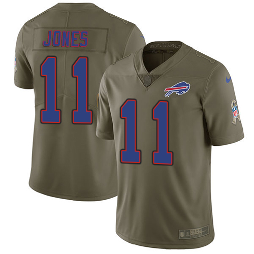 Nike Buffalo Bills #11 Zay Jones Olive Men’s Stitched NFL Limited 2017 Salute To Service Jersey