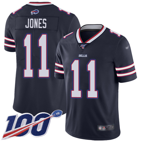 Nike Buffalo Bills #11 Zay Jones Navy Men’s Stitched NFL Limited Inverted Legend 100th Season Jersey