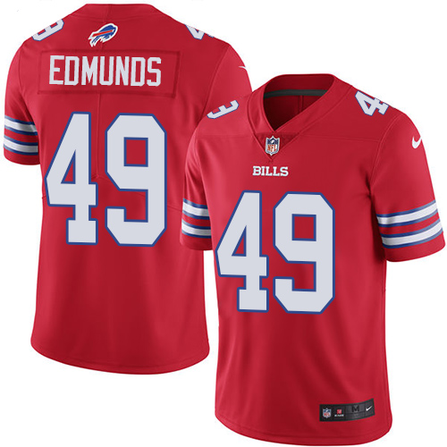 Nike Buffalo Bills #49 Tremaine Edmunds Red Men’s Stitched NFL Limited Rush Jersey