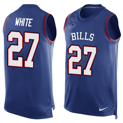 Nike Buffalo Bills #27 Tre’Davious White Royal Blue Team Color Men’s Stitched NFL Limited Tank Top Jersey