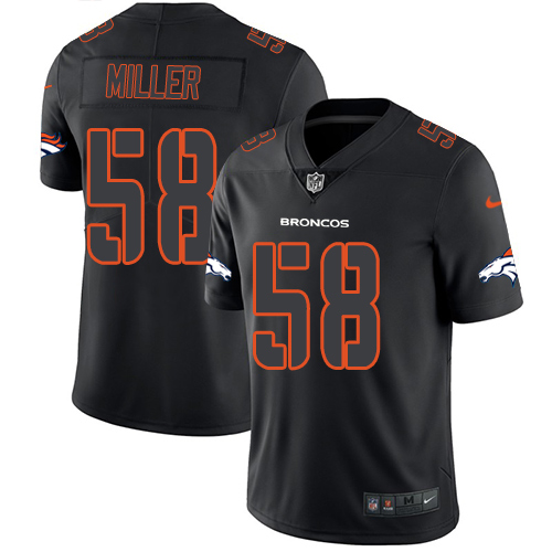 Nike Denver Broncos #58 Von Miller Black Men’s Stitched NFL Limited Rush Impact Jersey