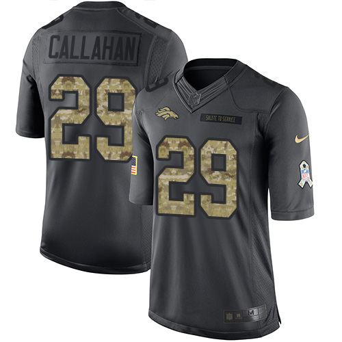 Nike Denver Broncos #29 Bryce Callahan Black Men’s Stitched NFL Limited 2016 Salute to Service Jersey