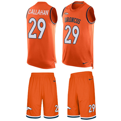 Nike Denver Broncos #29 Bryce Callahan Orange Team Color Men’s Stitched NFL Limited Tank Top Suit Jersey