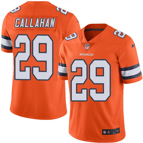 Nike Denver Broncos #29 Bryce Callahan Orange Men’s Stitched NFL Limited Rush Jersey