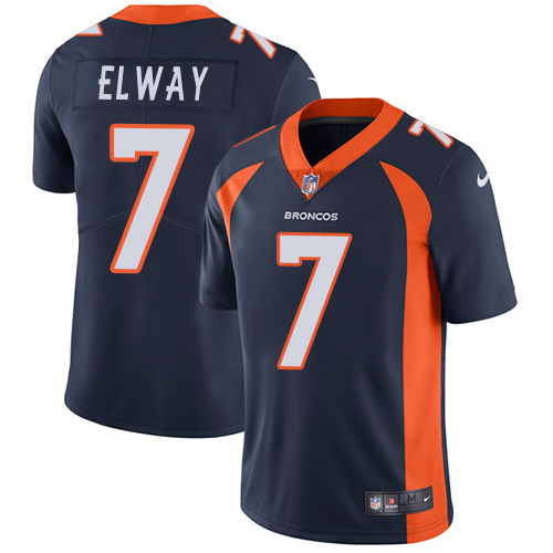 Nike Denver Broncos #7 John Elway Navy Blue Alternate Men’s Stitched NFL Vapor Untouchable Limited Jersey