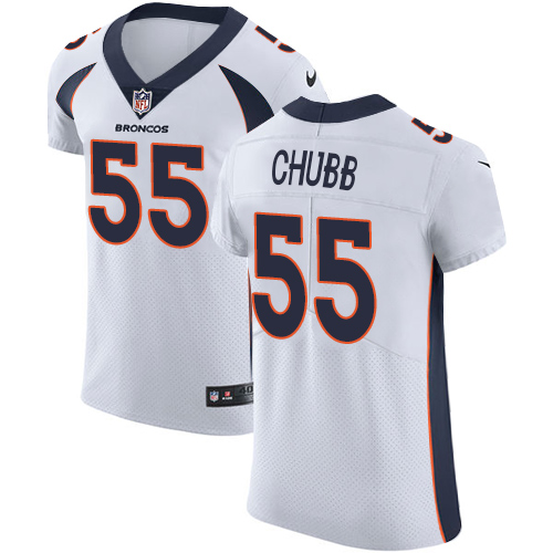 Nike Denver Broncos #55 Bradley Chubb White Men’s Stitched NFL Vapor Untouchable Elite Jersey