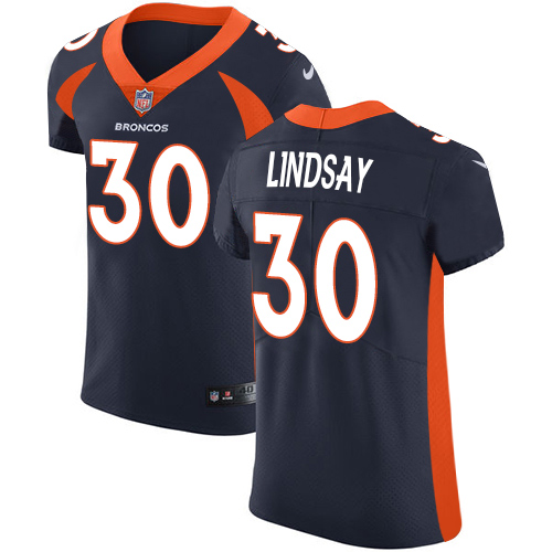 Nike Denver Broncos #30 Phillip Lindsay Navy Blue Alternate Men’s Stitched NFL Vapor Untouchable Elite Jersey