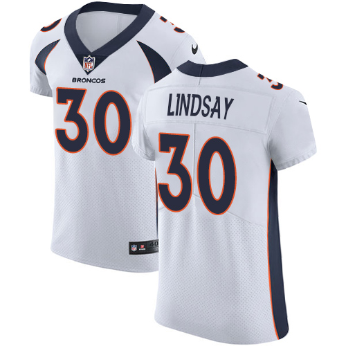 Nike Denver Broncos #30 Phillip Lindsay White Men’s Stitched NFL Vapor Untouchable Elite Jersey