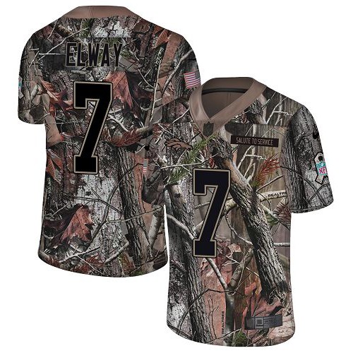 Nike Denver Broncos #7 John Elway Camo Men’s Stitched NFL Limited Rush Realtree Jersey
