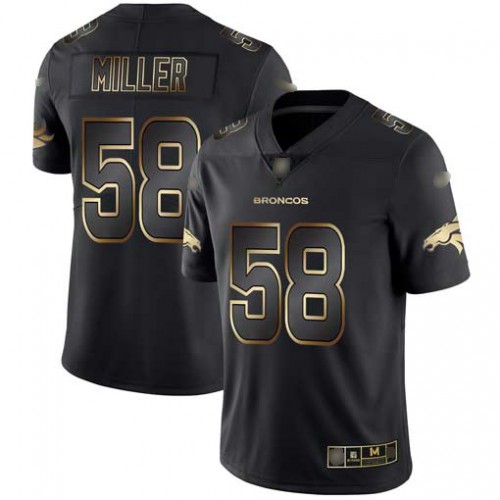 Nike Denver Broncos #58 Von Miller Black/Gold Men’s Stitched NFL Vapor Untouchable Limited Jersey