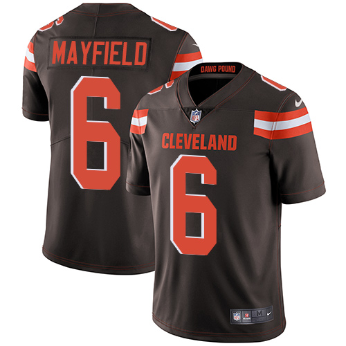 Nike Cleveland Browns #6 Baker Mayfield Brown Team Color Men’s Stitched NFL Vapor Untouchable Limited Jersey