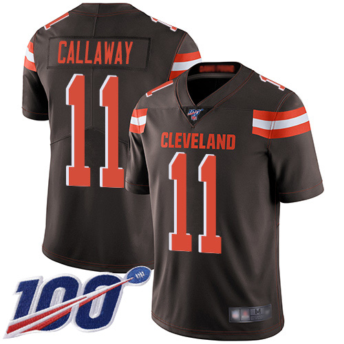 Nike Cleveland Browns #11 Antonio Callaway Brown Team Color Men’s Stitched NFL 100th Season Vapor Limited Jersey