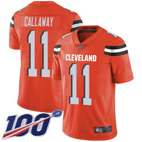 Nike Cleveland Browns #11 Antonio Callaway Orange Alternate Men’s Stitched NFL 100th Season Vapor Limited Jersey