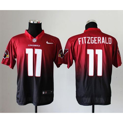 Nike Arizona Cardinals #11 Larry Fitzgerald Red/Black Men’s Stitched NFL Elite Fadeaway Fashion Jersey